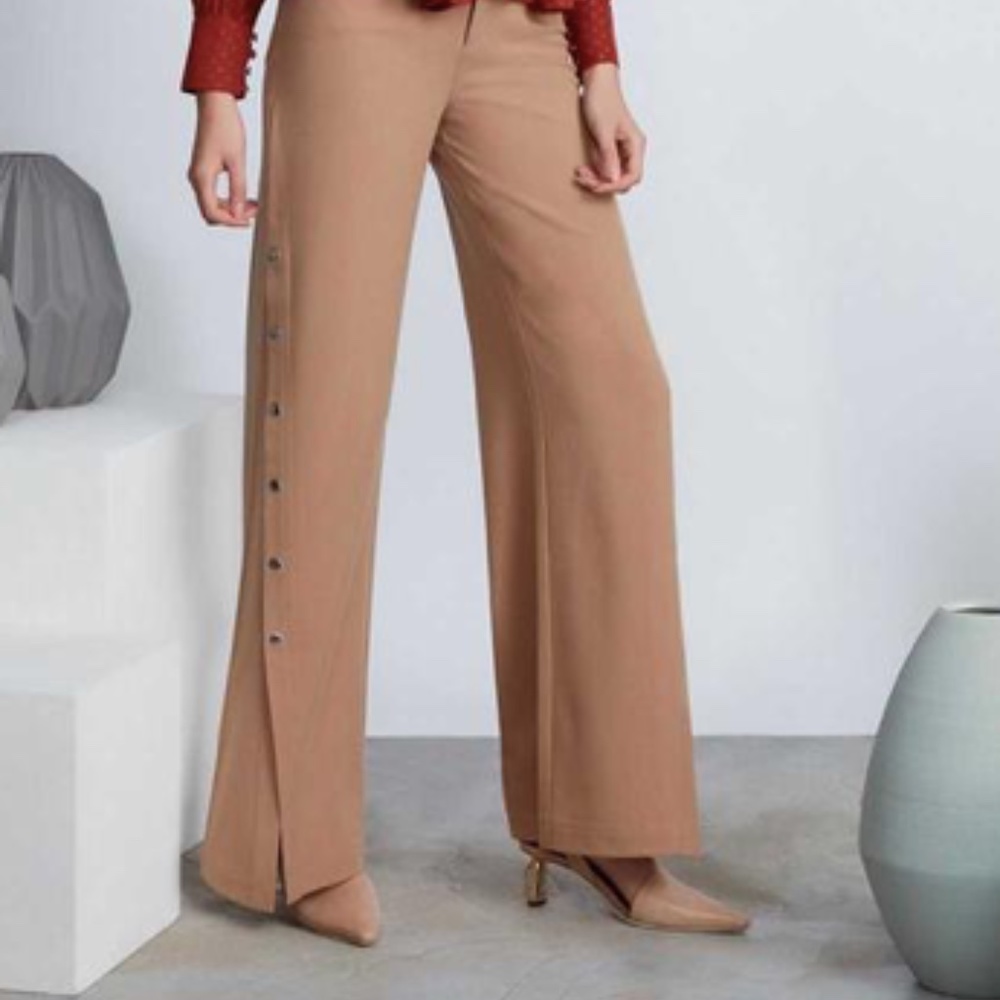 CHELSEA WIDE LEG PANTS, CAMEL